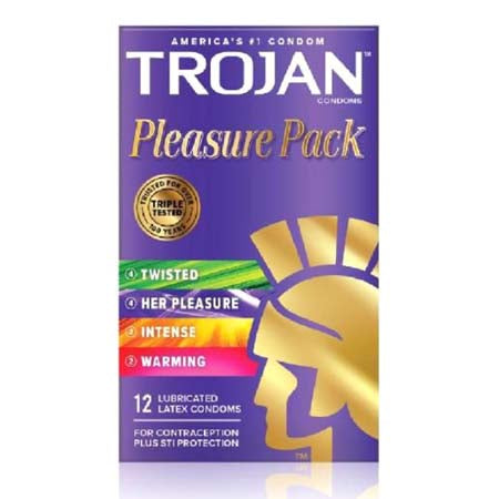 Trojan Pleasure Condoms - Asst. Box of 12