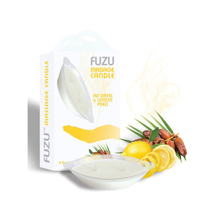 Fuzu Massage Candle - 4 oz Fiji Dates & Lemon Peel