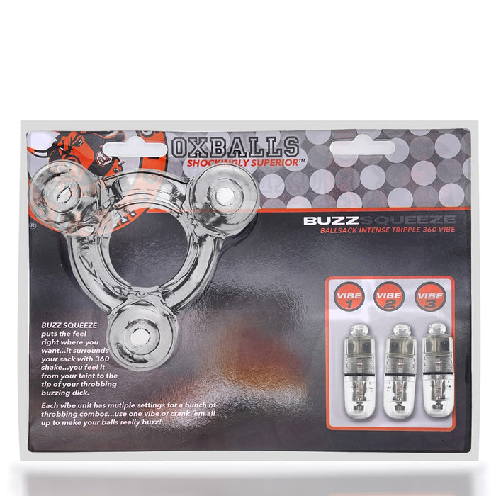 Oxballs Buzz Squeeze Ballstretcher Vibe - Clear