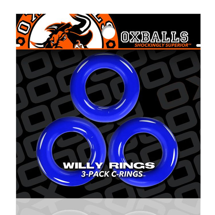 Oxballs Willy Rings - Blue Pack of 3