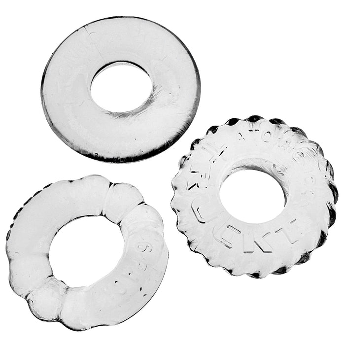 Oxballs Bonemaker 3 Pack Cockring Kit - Clear