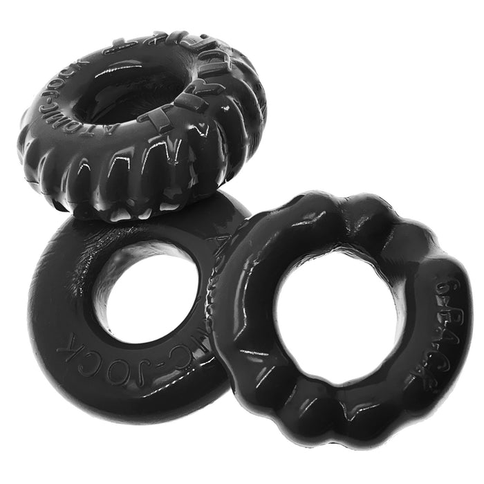 Oxballs Bonemaker 3 Pack Cockring Kit - Black