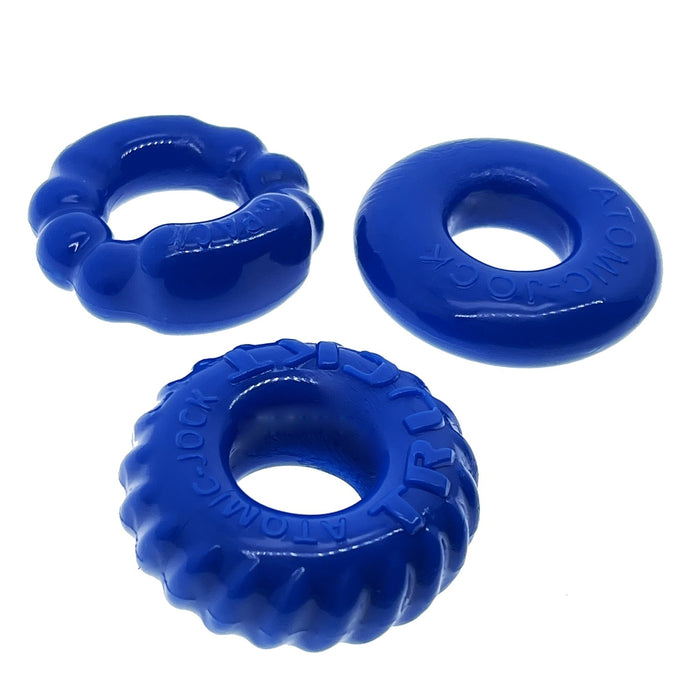 Oxballs Bonemaker 3 Pack Cockring Kit - Pool blue