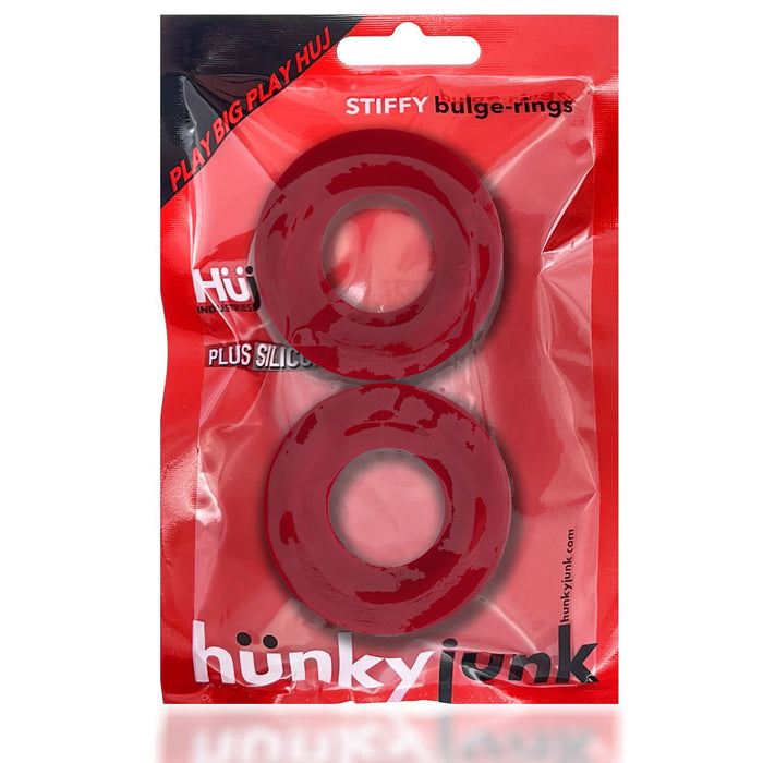 Hunky Junk Stiffy 2 Pack Cockrings - Cherry Ice