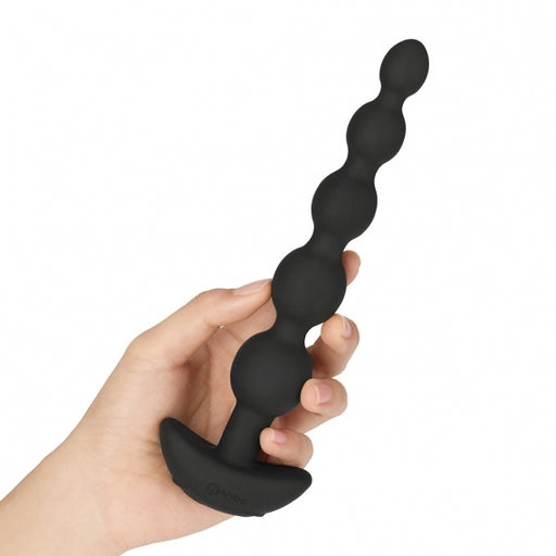 b-Vibe Cinco Vibrating Rechargeable Anal Beads Black | thevibed.com