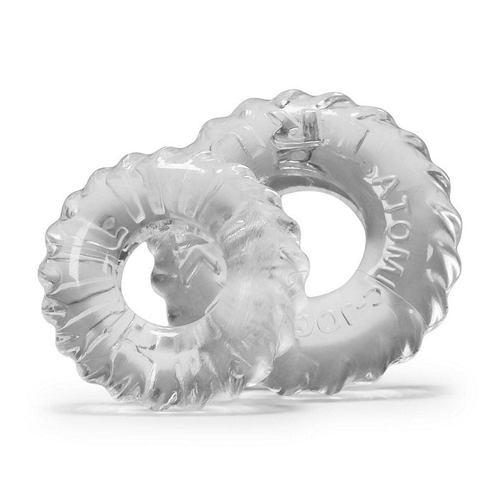 Oxballs TruckT Cock & Ball Ring - Clear Pack of 2